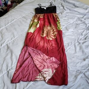 Hawaiian tropical maxi dress